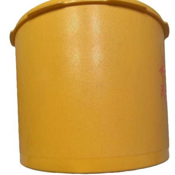 Vtg Tupperware Goldenrod Harvest Wreath 18-Cup Canister,Lid 1626-2 - Picture 3 of 5